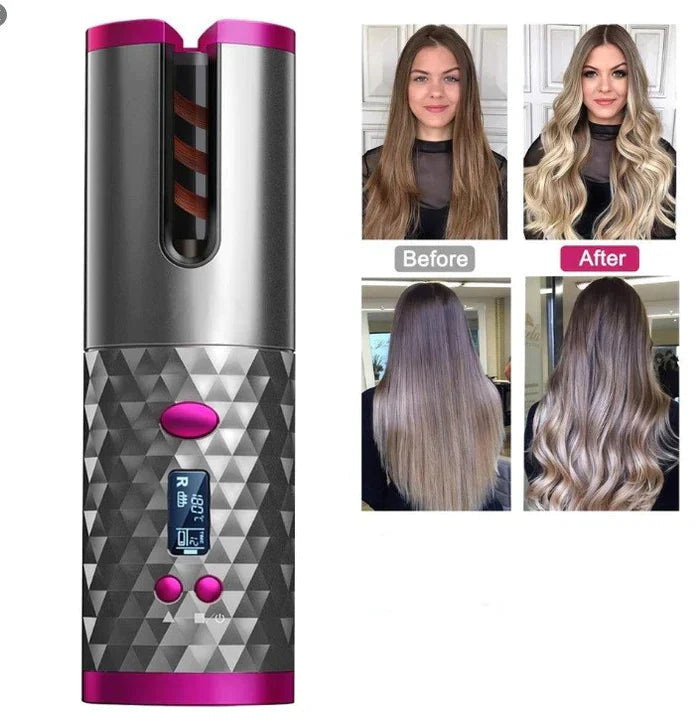 Rechargable LCD Portable Hair Curler