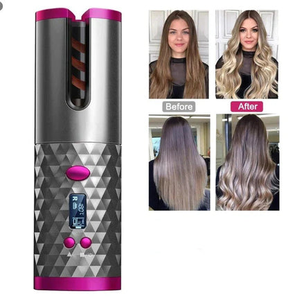 Rechargable LCD Portable Hair Curler